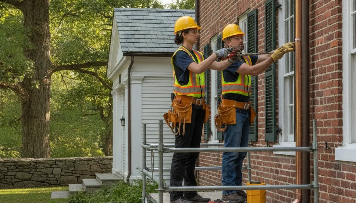 Plumber repairing a pipe in Worcester, MA for residential plumbing repair