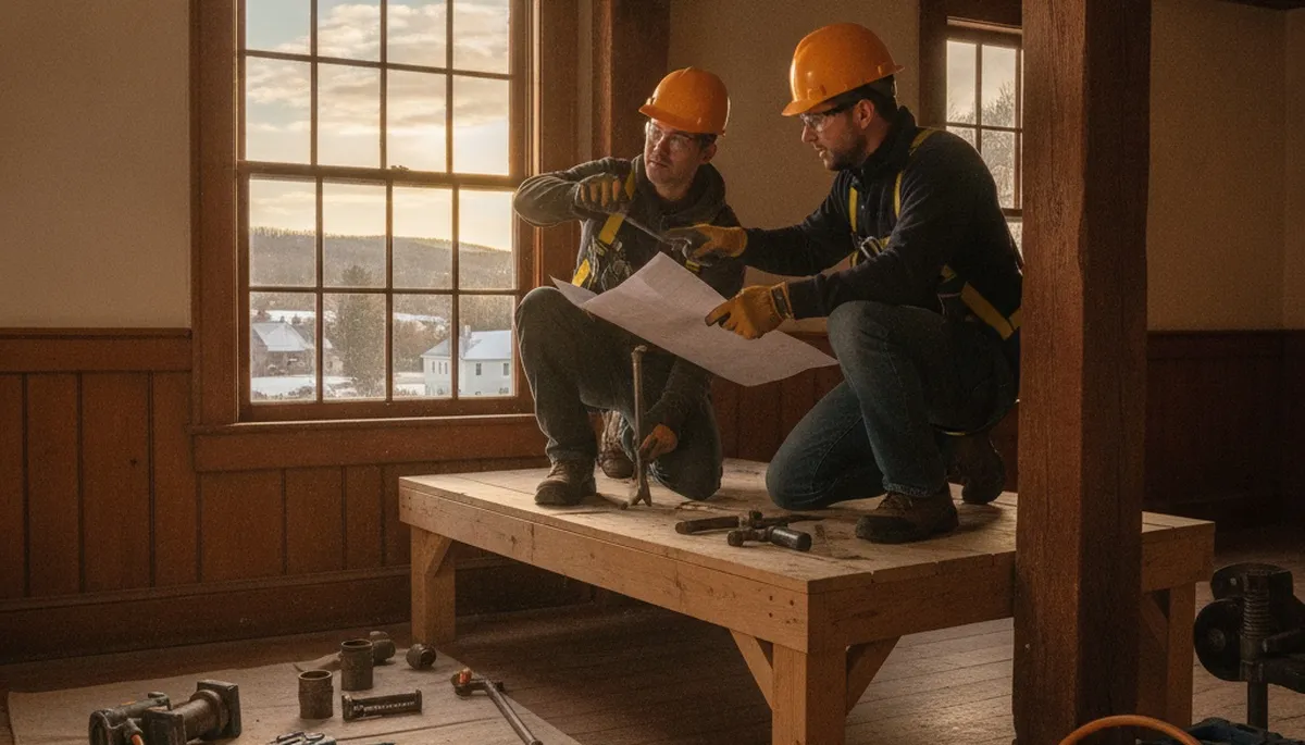 Plumber repairing pipe in Worcester, MA for reliable plumbing repair service