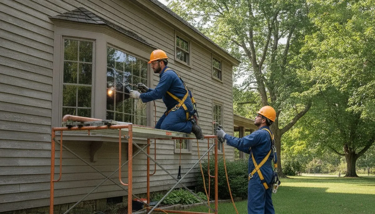 Plumber repairing pipe in Worcester, MA for reliable plumbing repair service