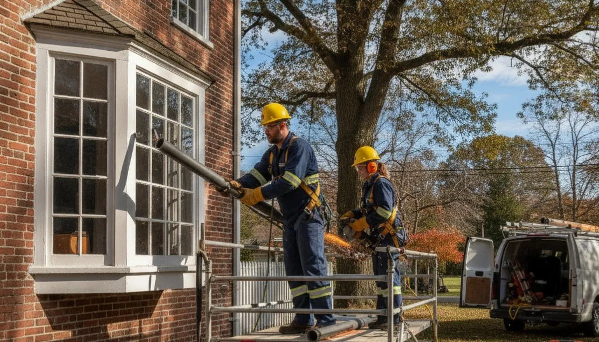 Worcester, MA plumber repairing a pipe for residential plumbing service