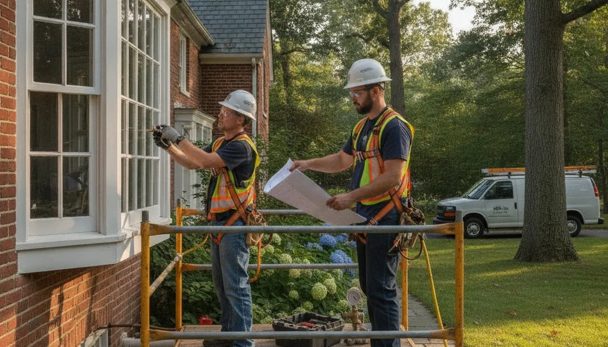 Plumber repairing a pipe in Worcester, MA for fast plumbing repair service