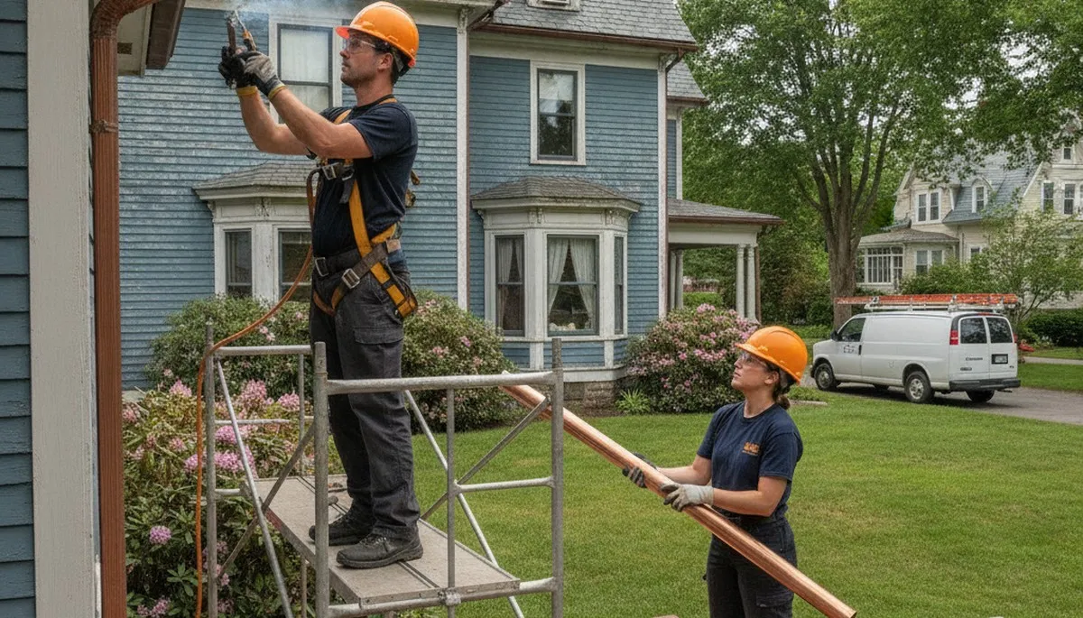Plumber repairing a sink in Worcester, MA for plumbing repair services