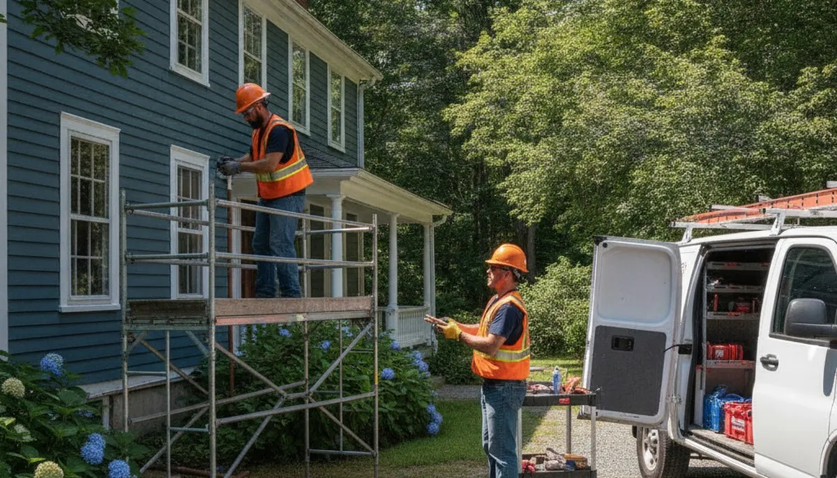 Plumber repairing a pipe in Worcester, MA for residential plumbing service