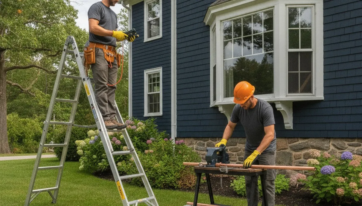 Plumber repairing a leak in Worcester, MA for reliable plumbing service