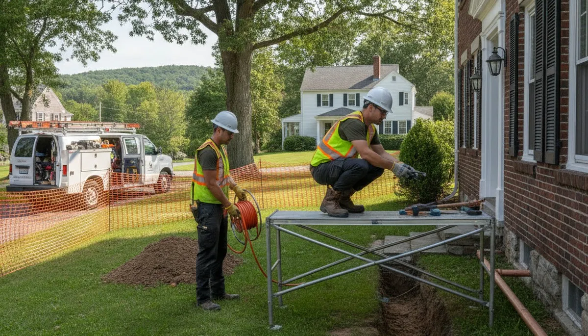 Plumber repairing sink in Worcester, MA for plumbing repair service