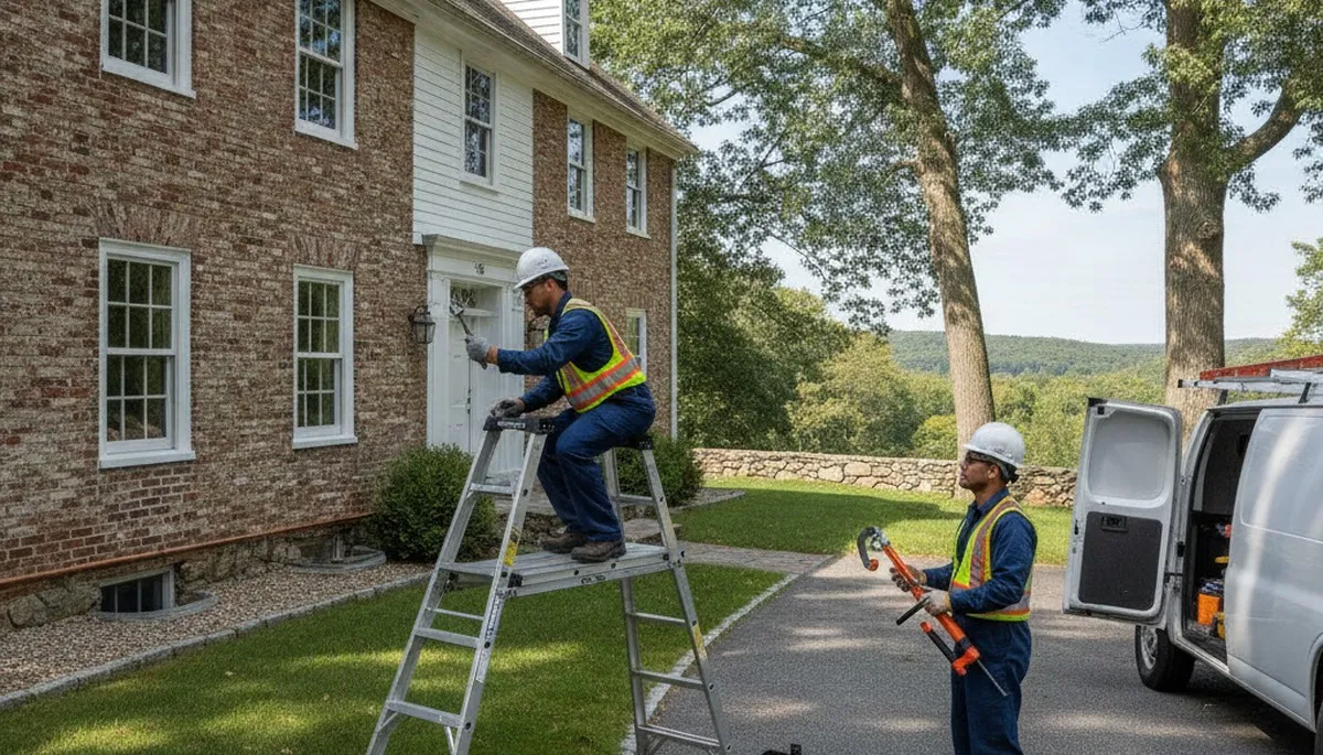 Plumber repairing a sink in Worcester, MA for fast residential plumbing service