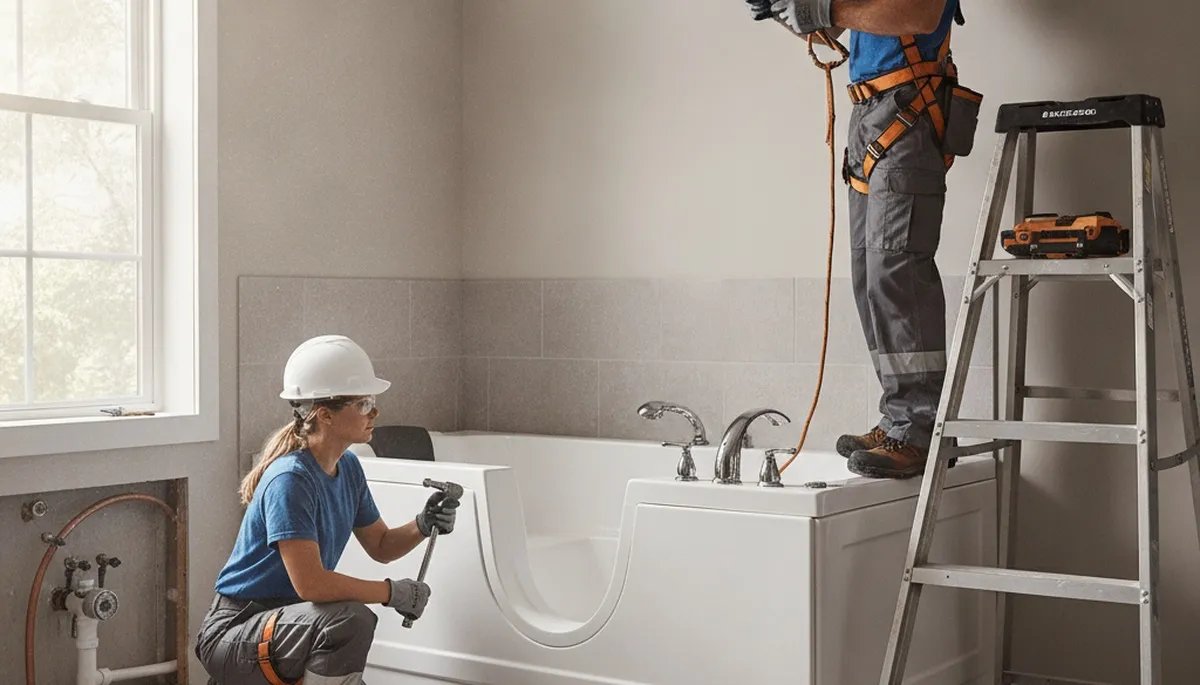 Walk-in tub installation for Worcester, MA homeowners by On Call Plumbers