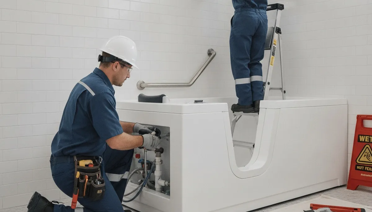 Walk-in tub installation for Worcester, MA homeowners by On Call Plumbers