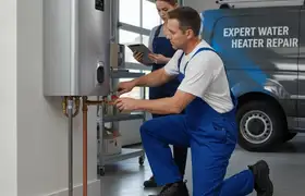 Water heater repair service for Worcester, MA plumbing business homepage widget